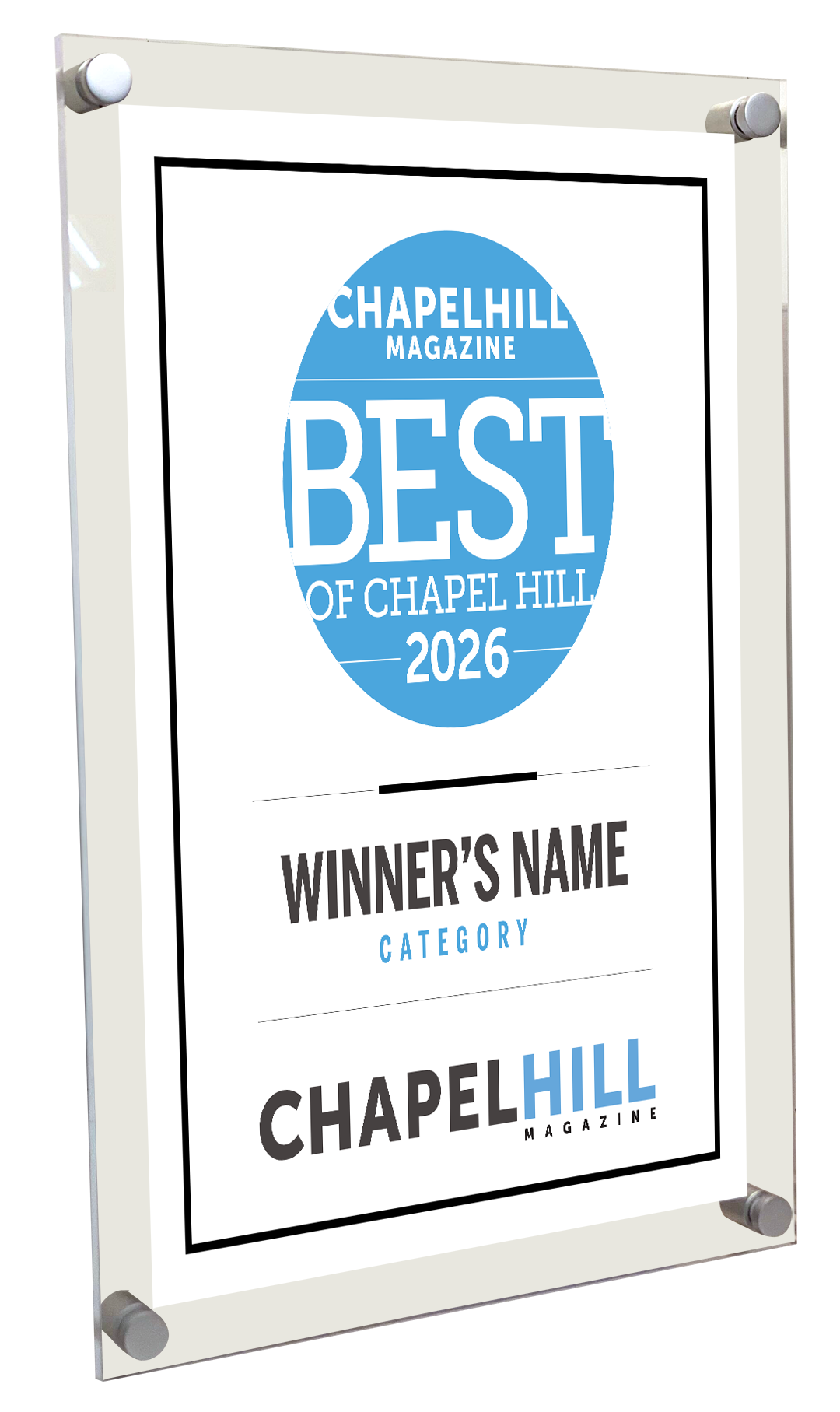 Triangle Media - Best of Chapel Hill - Acrylic Plaques