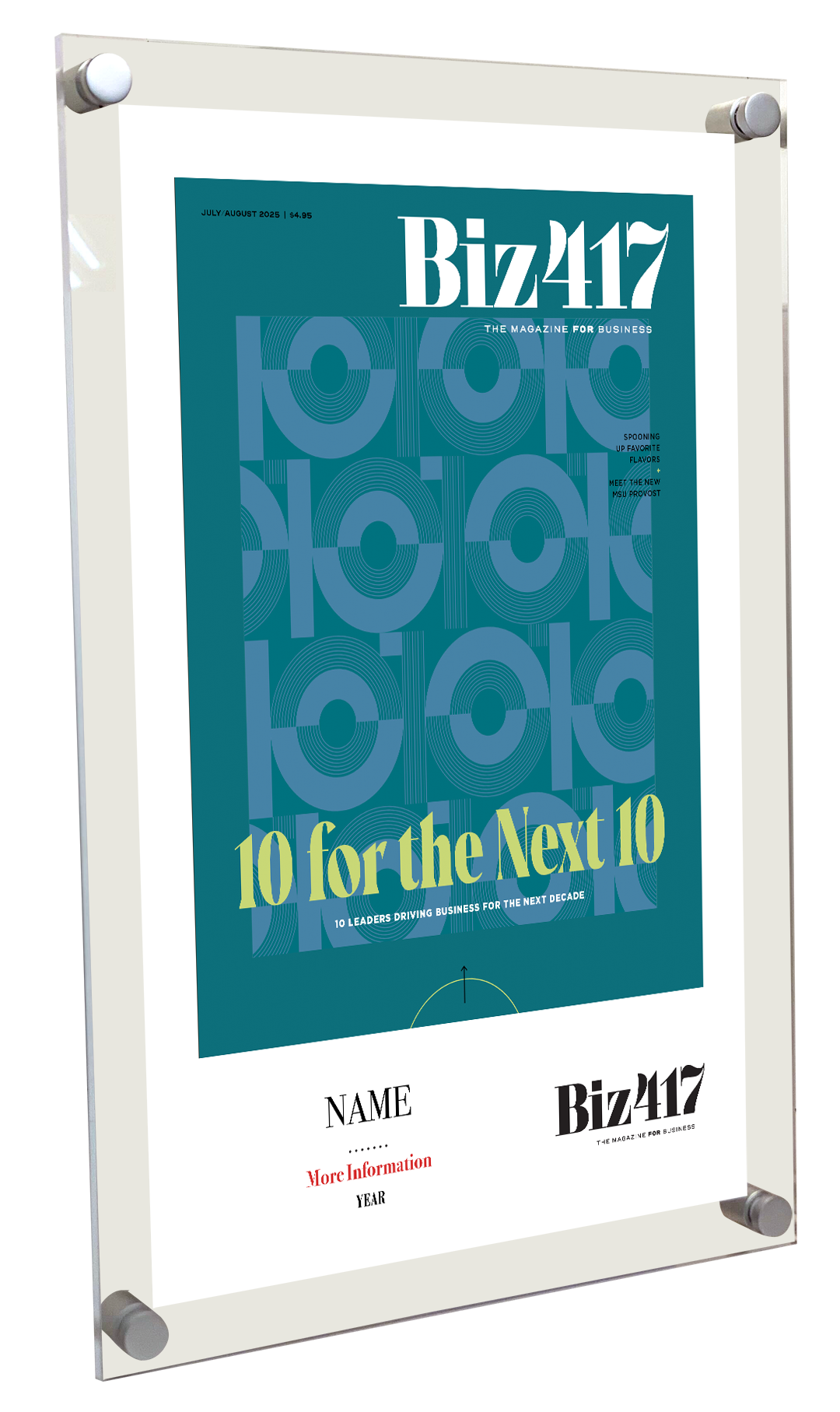 Biz 417 - 10 for the Next 10 - Acrylic Plaques