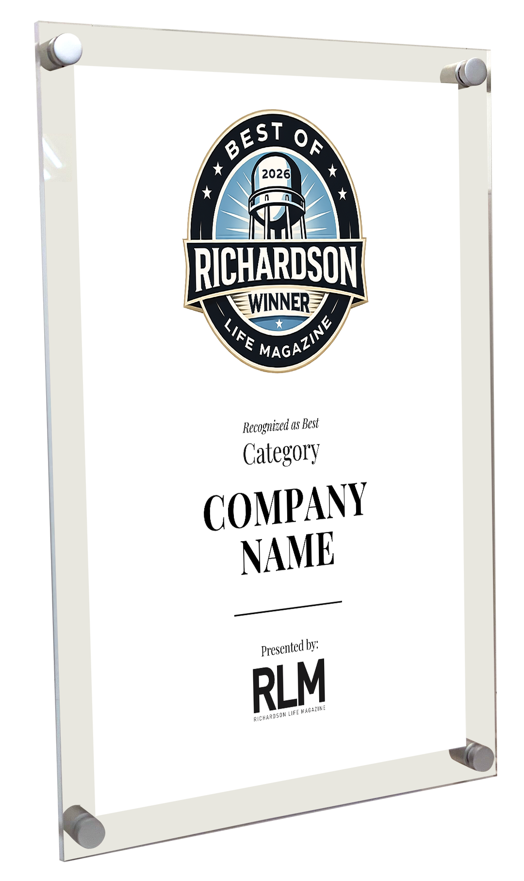 RLM - Best of Richardson Life Magazine - Acrylic Plaques