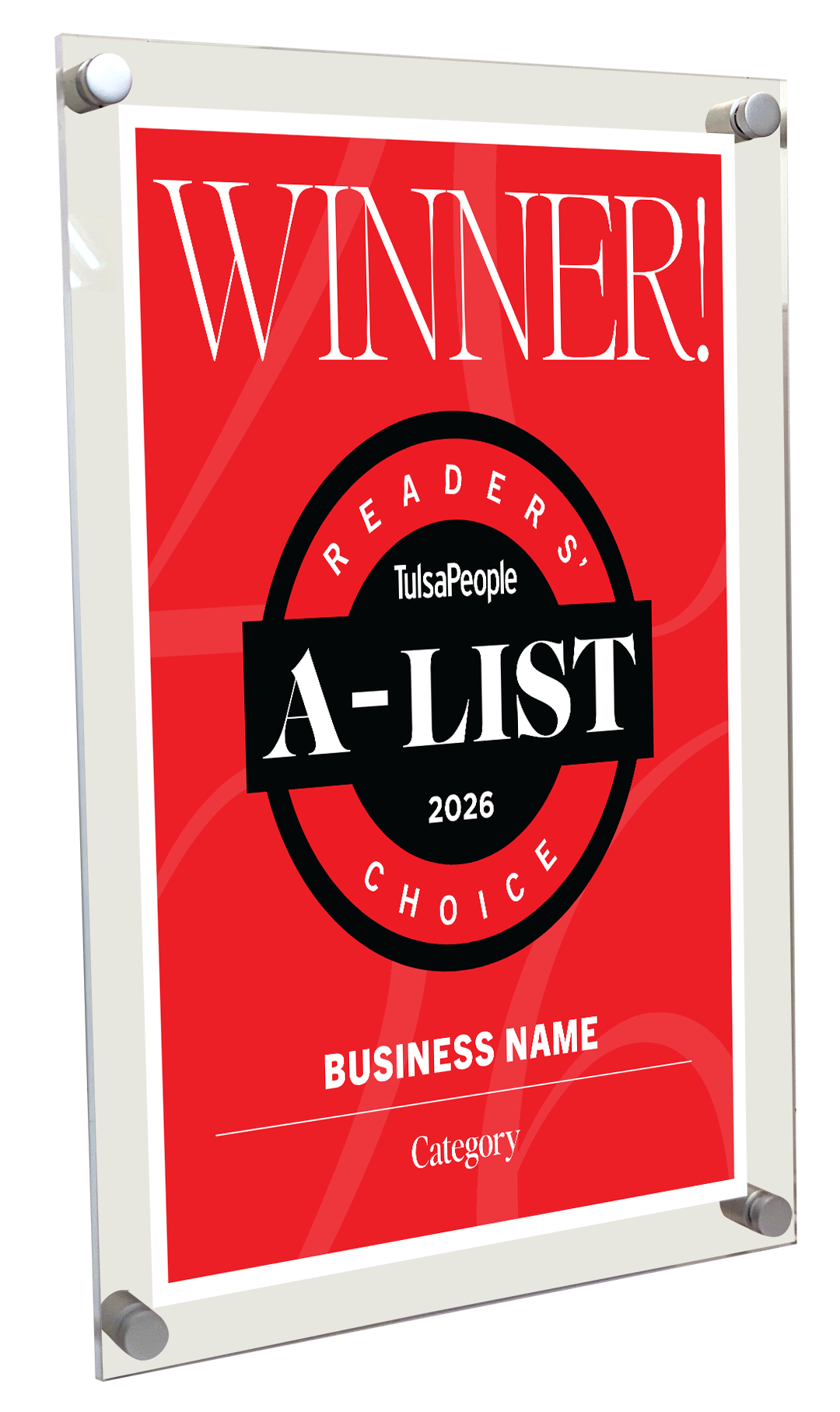 TulsaPeople - A-List - Acrylic Plaques