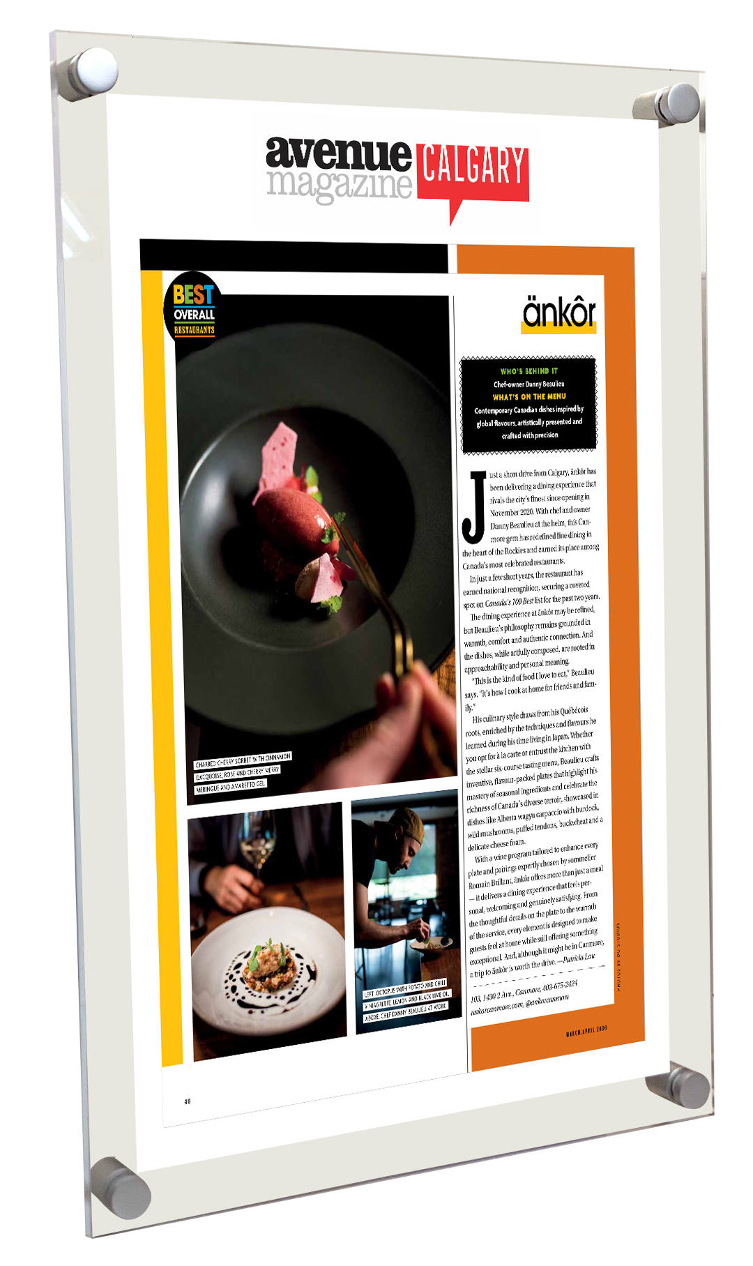 Avenue Magazine - Articles de couverture - Plaques en acrylique