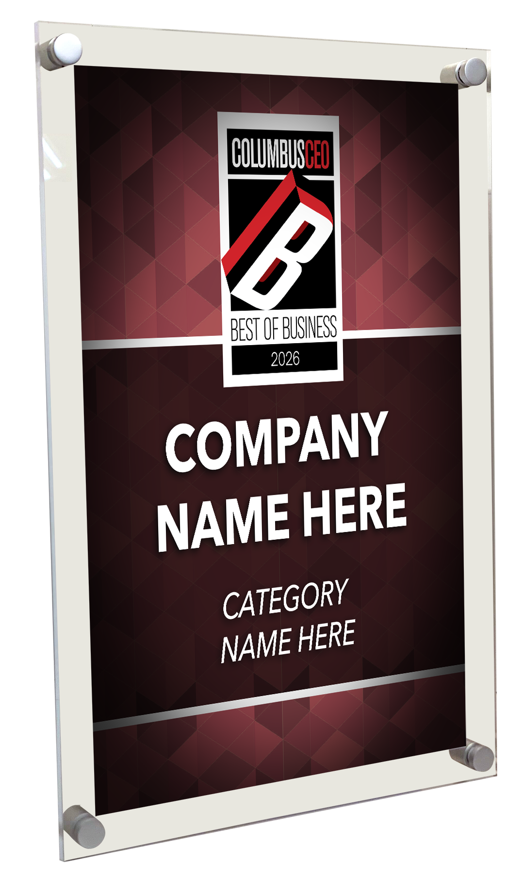 Columbus CEO - Best of Business Awards - Acrylic Plaques