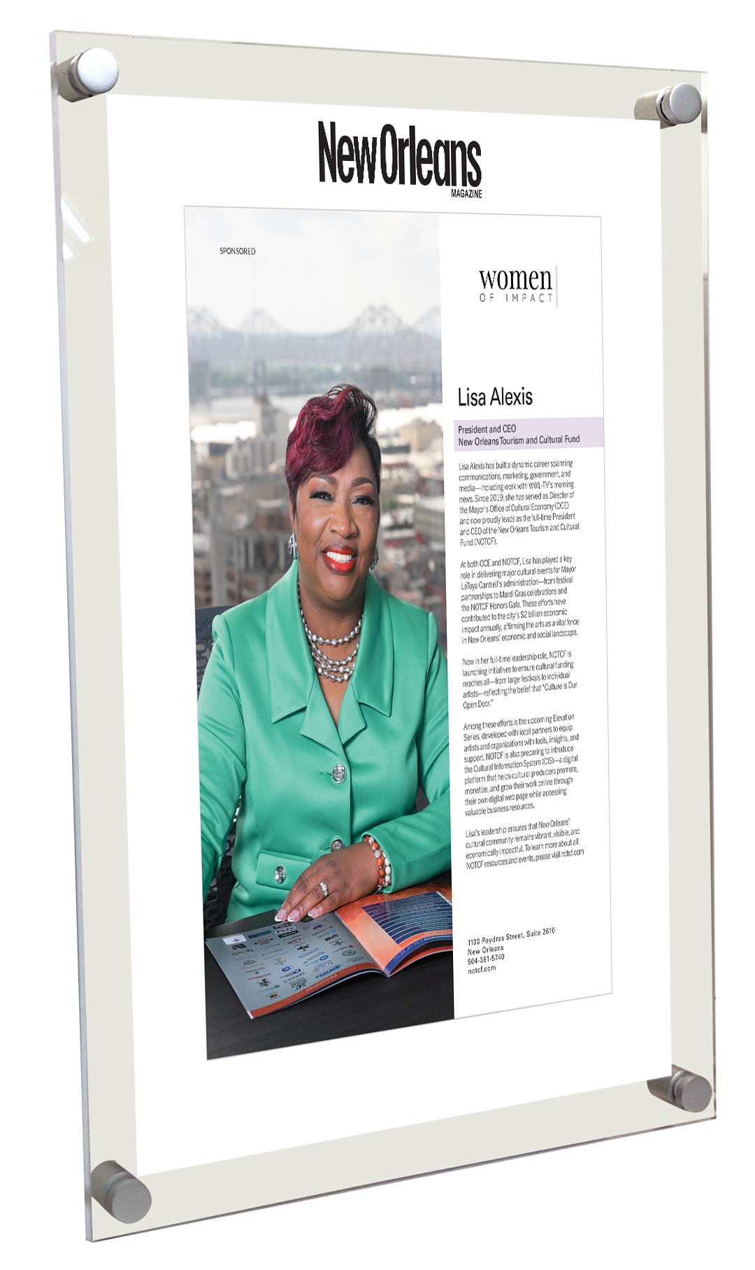 New Orleans Magazine - Profile Features - Acrylic Plaques