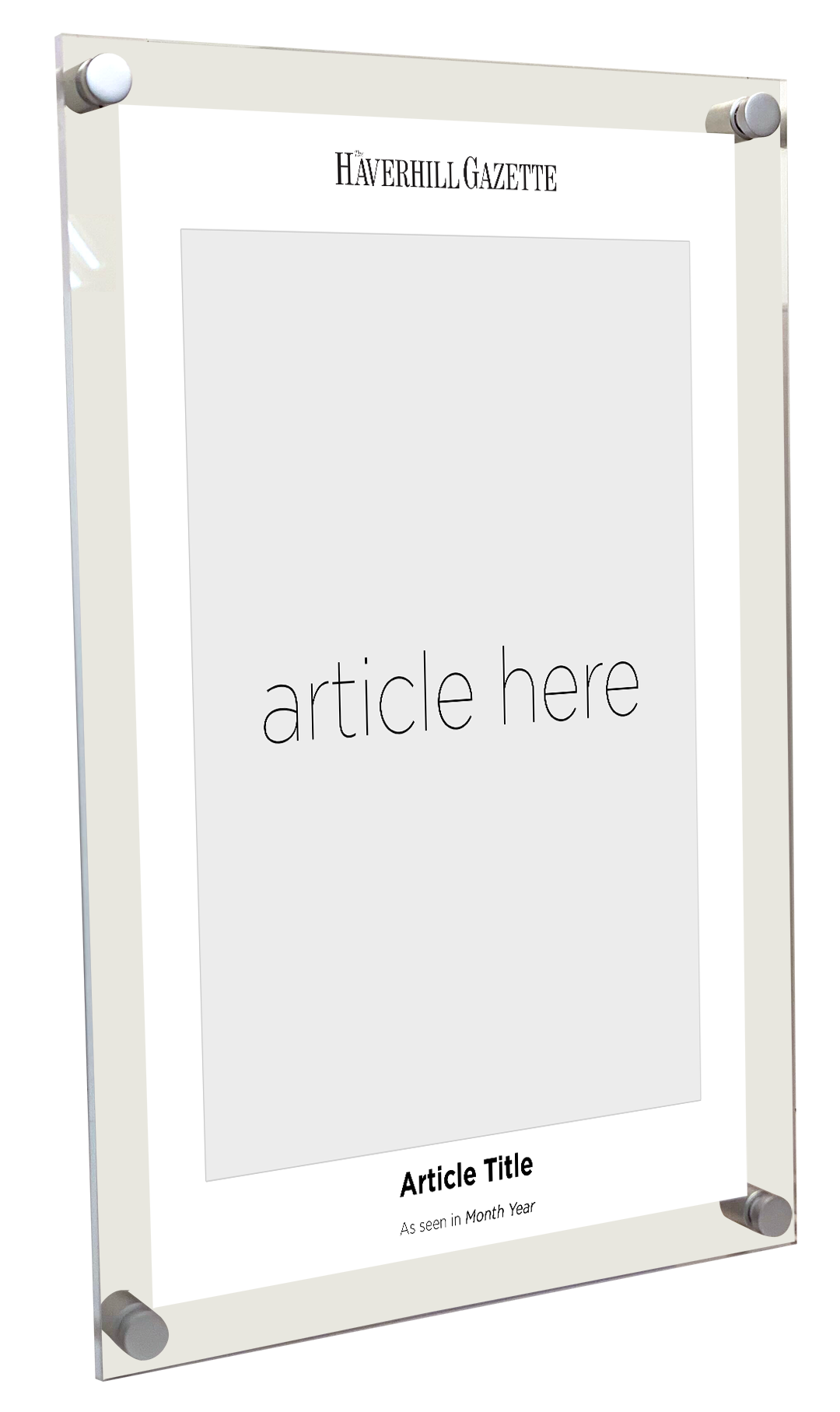 N. Boston Media Group - Articles - Acrylic Plaques