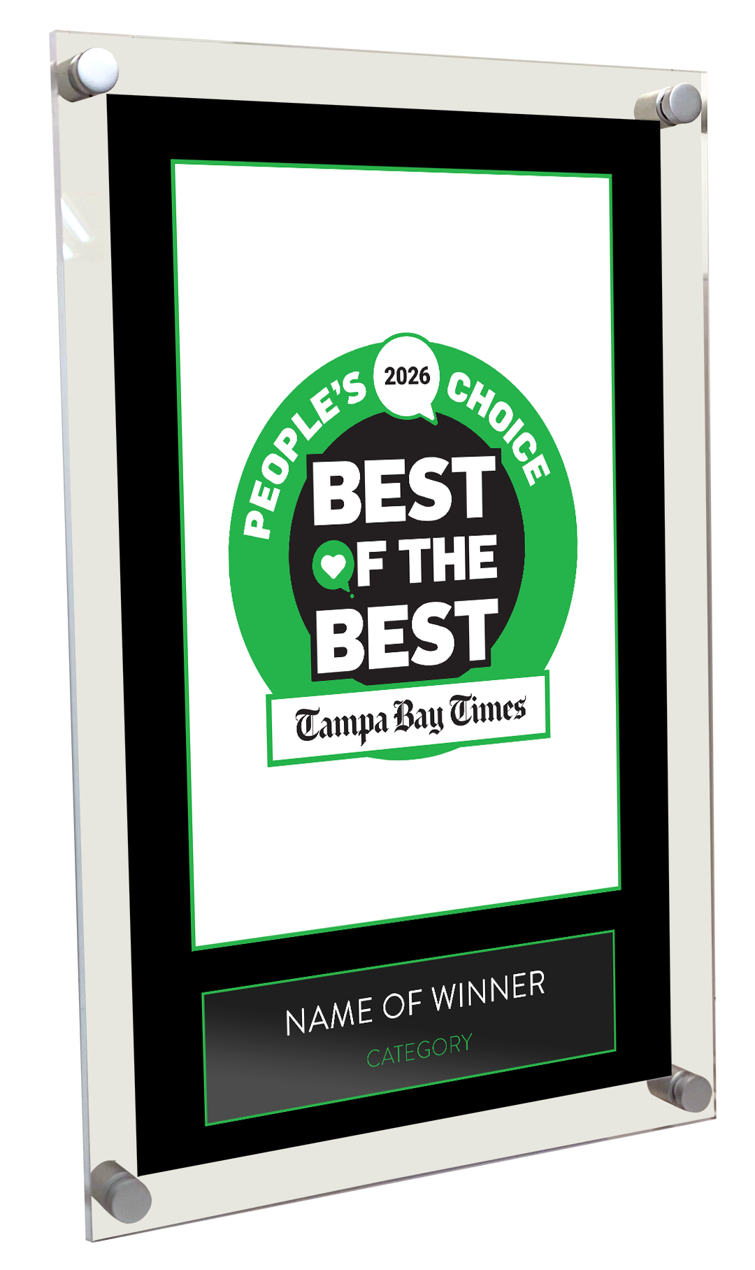 Best Of Tampa Bay Times - Acrylic Standoff Plaque