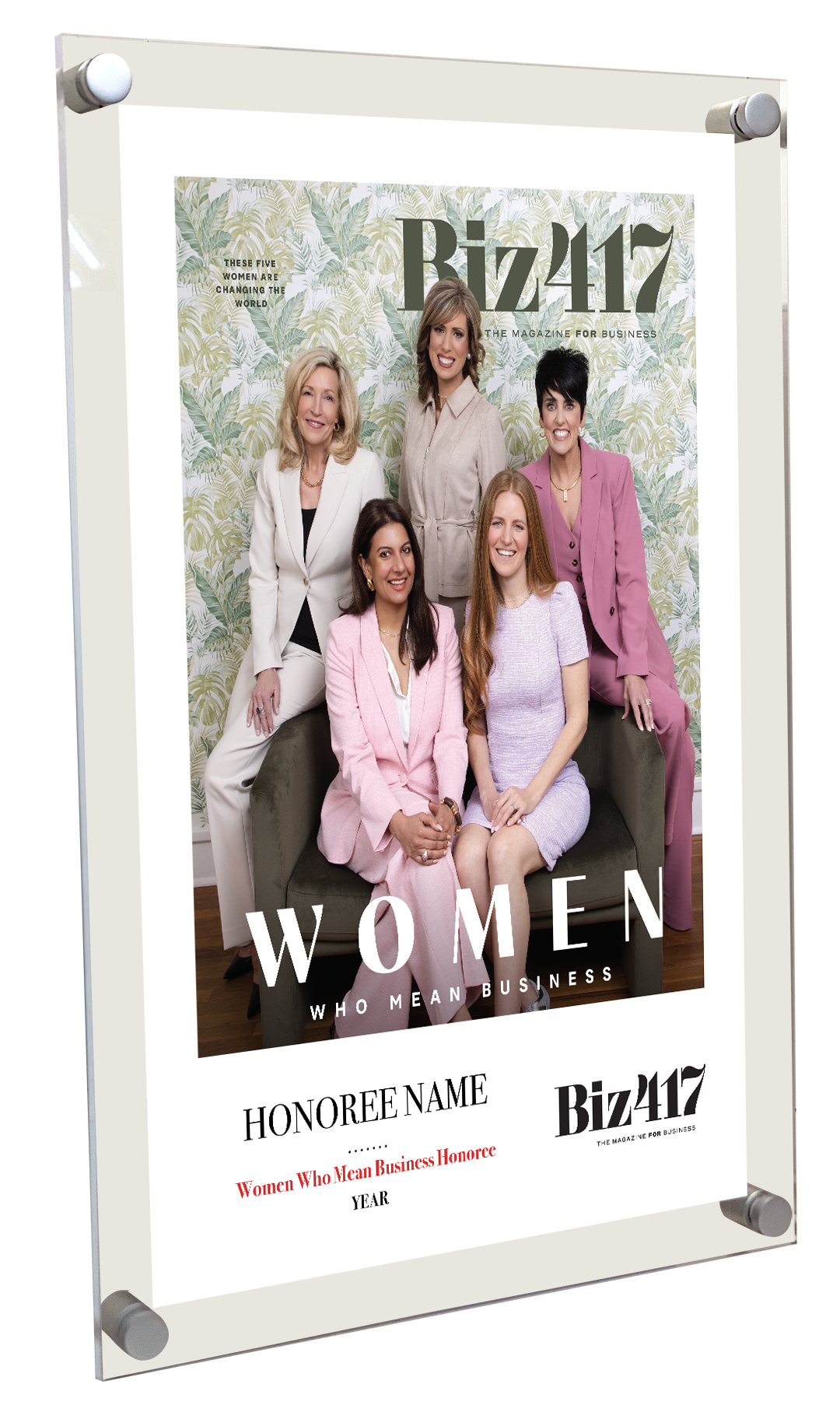 Biz 417 Women Who Mean Business Award Acrylic Plaques