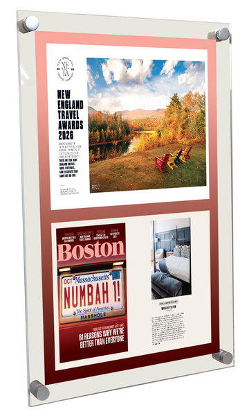 "New England Travel Awards" Article Award - Acrylic Standoff Plaque