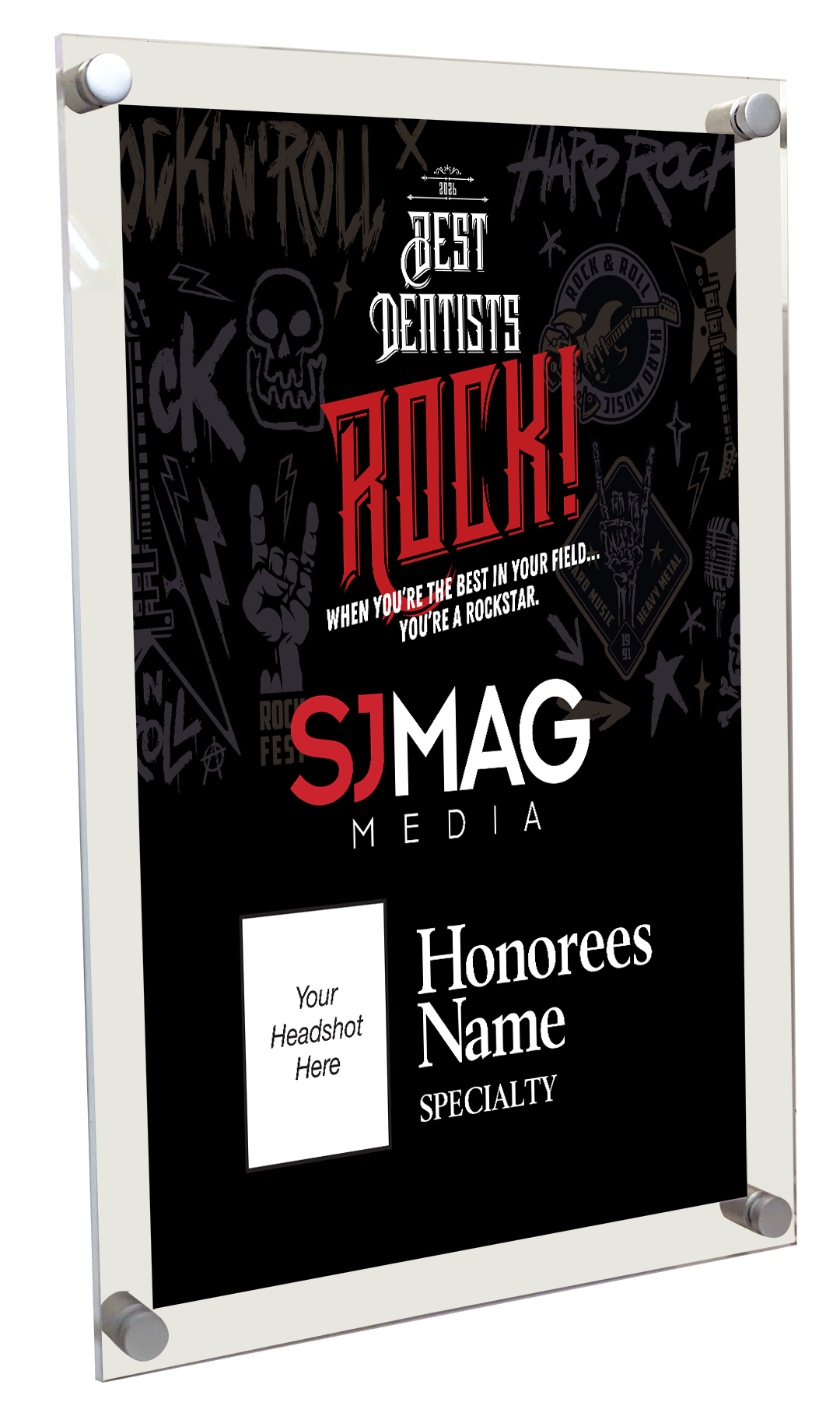 SJ Mag - Best Dentists - Acrylic Plaques