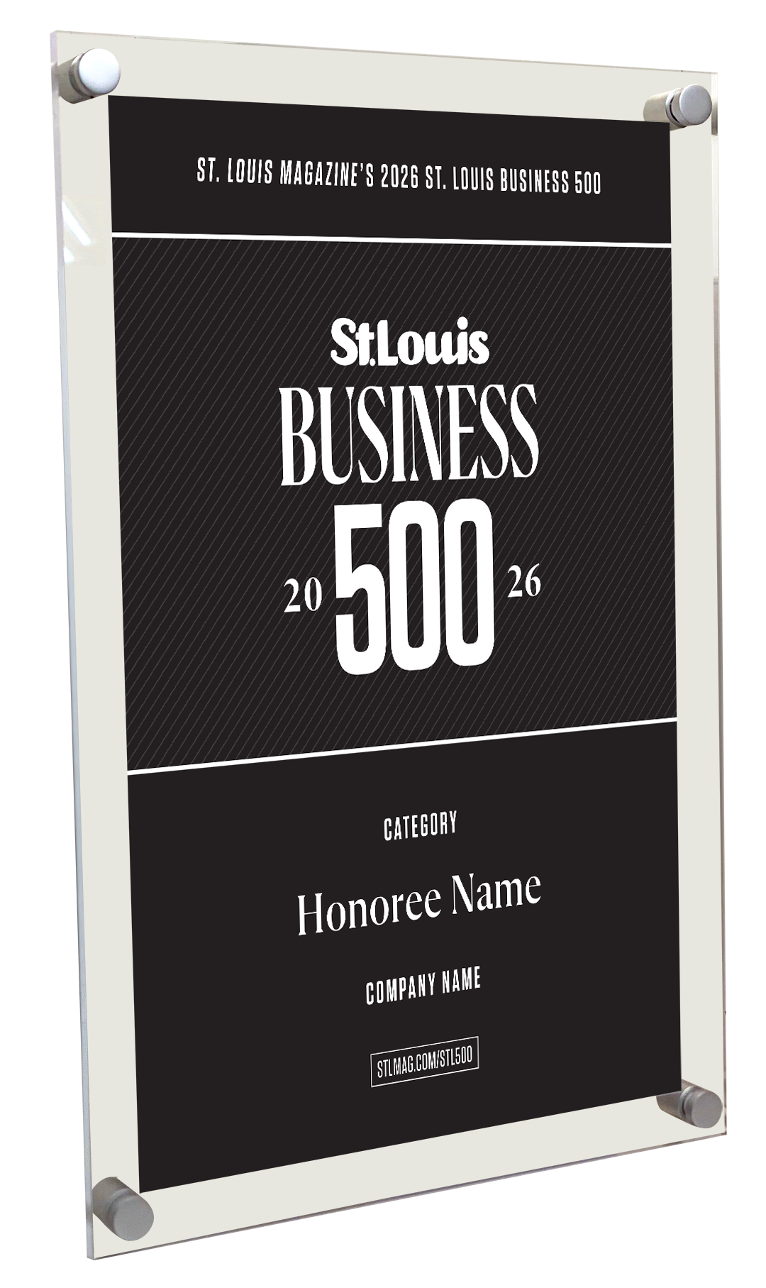 St. Louis Magazine Business 500 - Acrylic Standoff Plaque