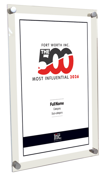 Fort Worth Inc. 500 Award Acrylic Plaque