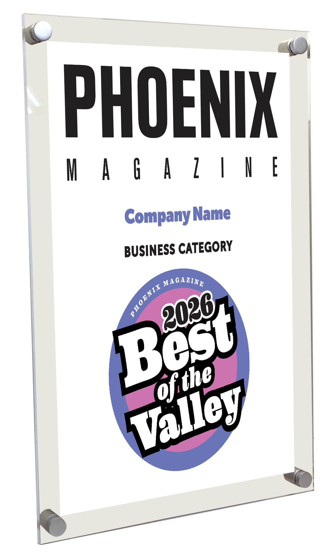Phoenix Magazine - Acrylic Plaques
