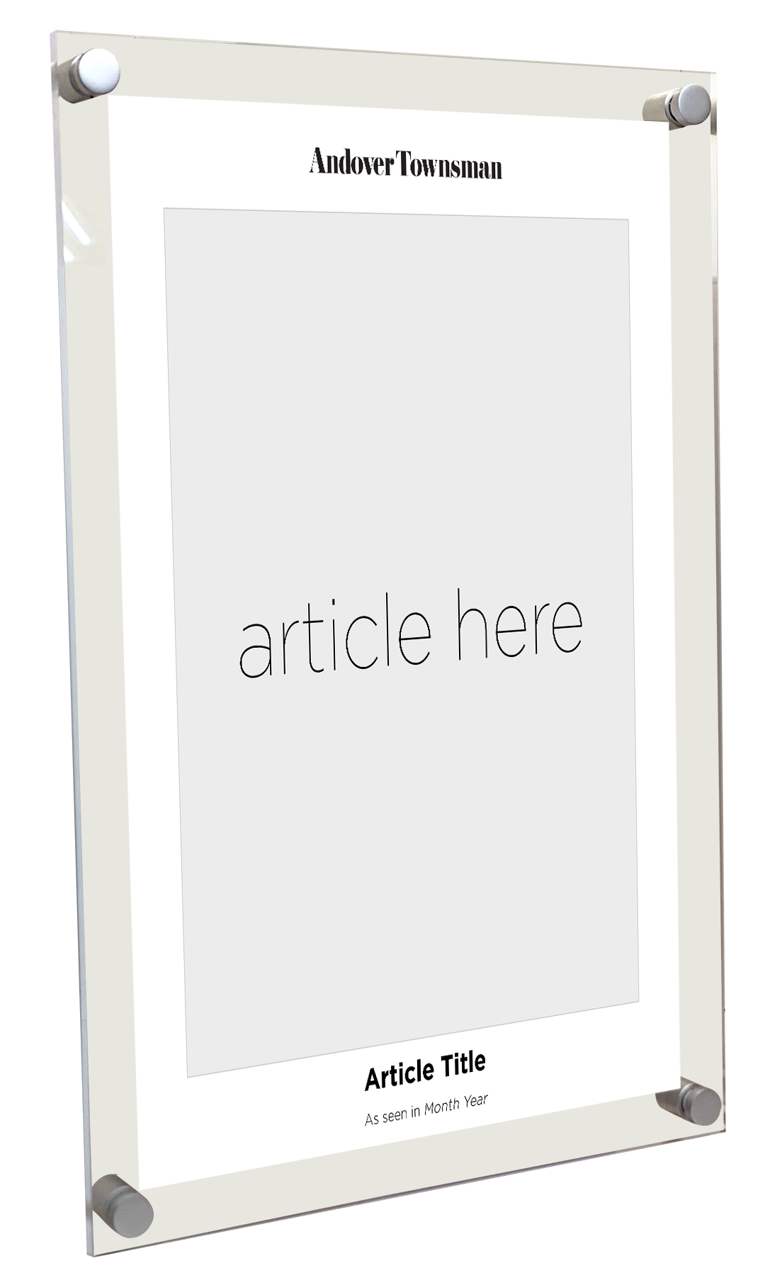 N. Boston Media Group - Articles - Acrylic Plaques