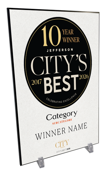 Jefferson City's Best Award Plaque