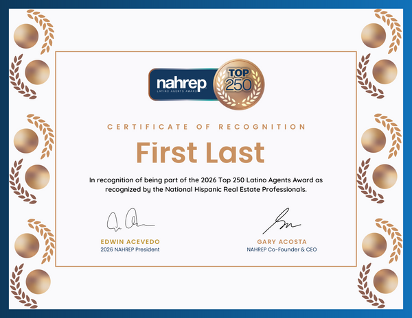 Top Latino Agents Certificate