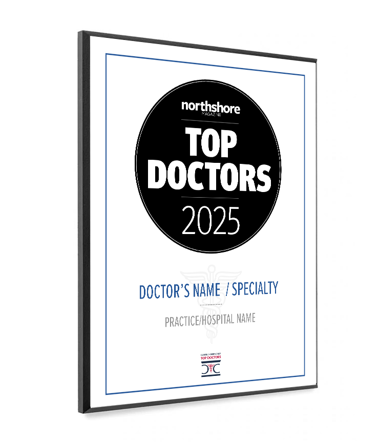 Northshore Magazine - Top Doctors - Modern Wooden Plaque