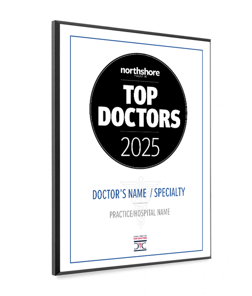 Northshore Magazine - Top Doctors - Modern Wooden Plaque
