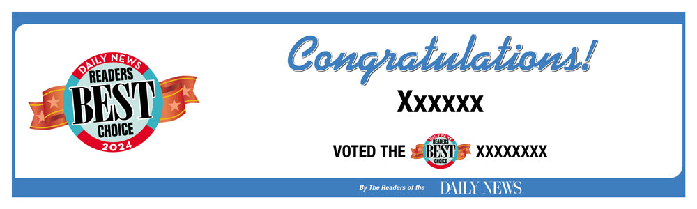 LA Daily News Best Of Certificate and Readers Choice Award | Outdoor Banners