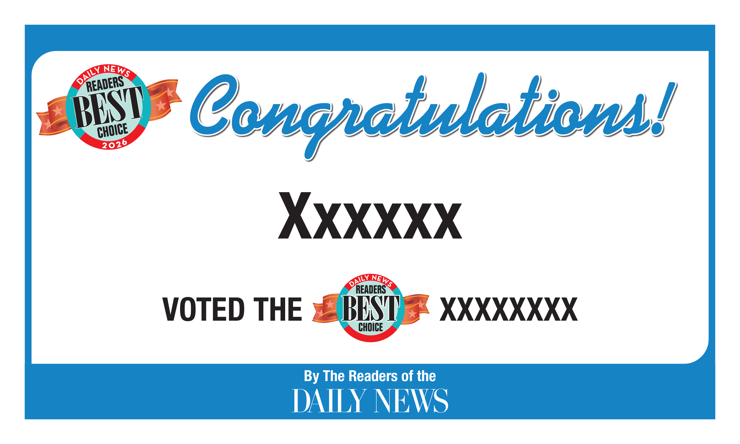 LA Daily News Best Of Certificate and Readers Choice Award | Outdoor Banners