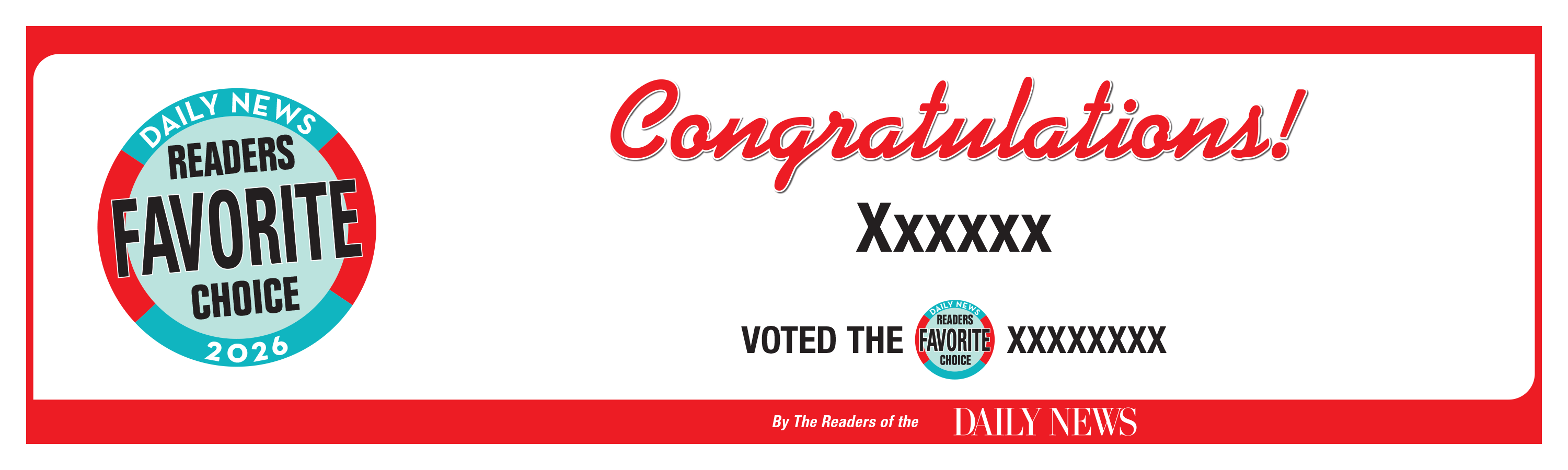 LA Daily News Best Of Certificate and Readers Choice Award | Outdoor Banners