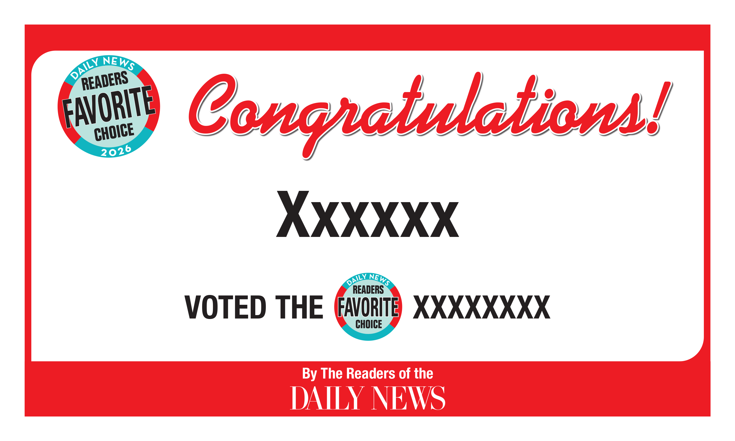LA Daily News Best Of Certificate and Readers Choice Award | Outdoor Banners
