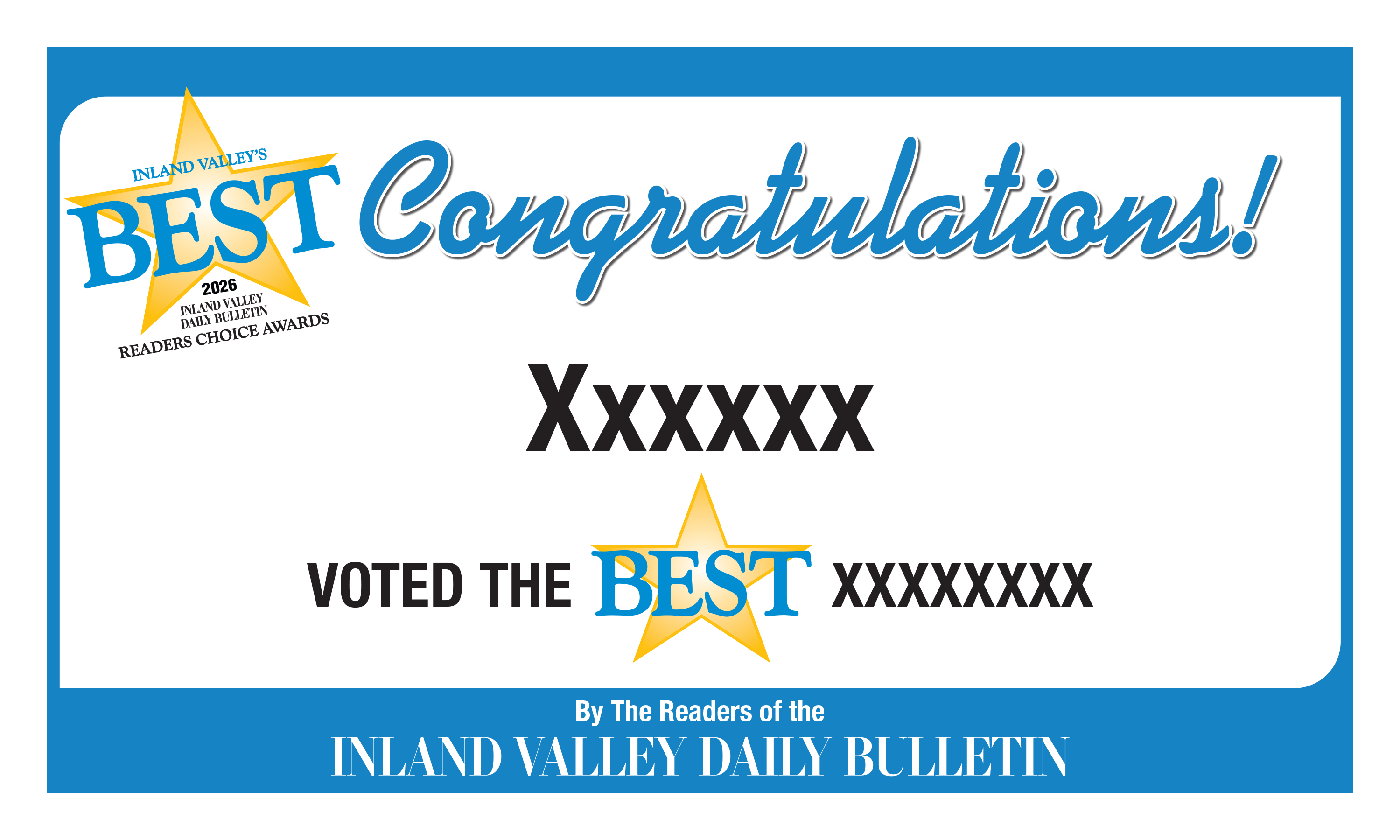 IVDB Best Of Certificate and Readers Choice Award | Outdoor Banners