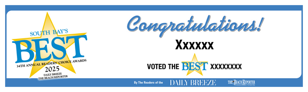 South Bay's Best Of Certificate and Readers Choice Award | Outdoor Banners