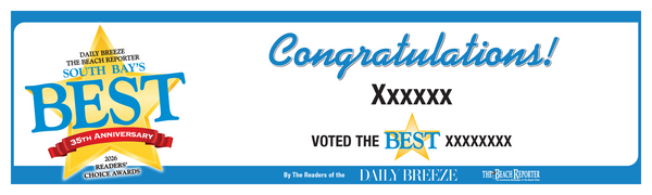 South Bay's Best Of Certificate and Readers Choice Award | Outdoor Banners