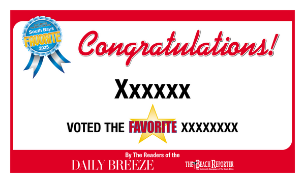 South Bay's Best Of Certificate and Readers Choice Award | Outdoor Banners