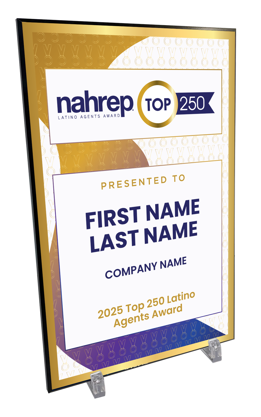 Top 250 Latino Agents Award Plaque