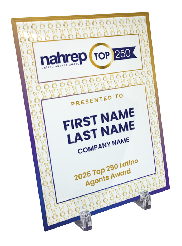 Top Latino Agents Award Crystal Glass