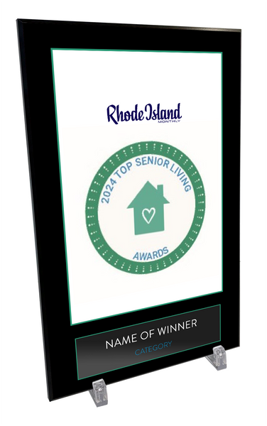 Rhode Island Monthly Top Senior Living Community Award Plaque