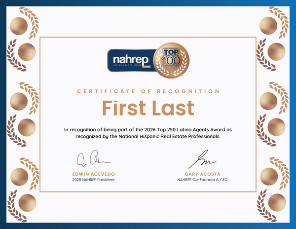 Top Latino Agents Certificate