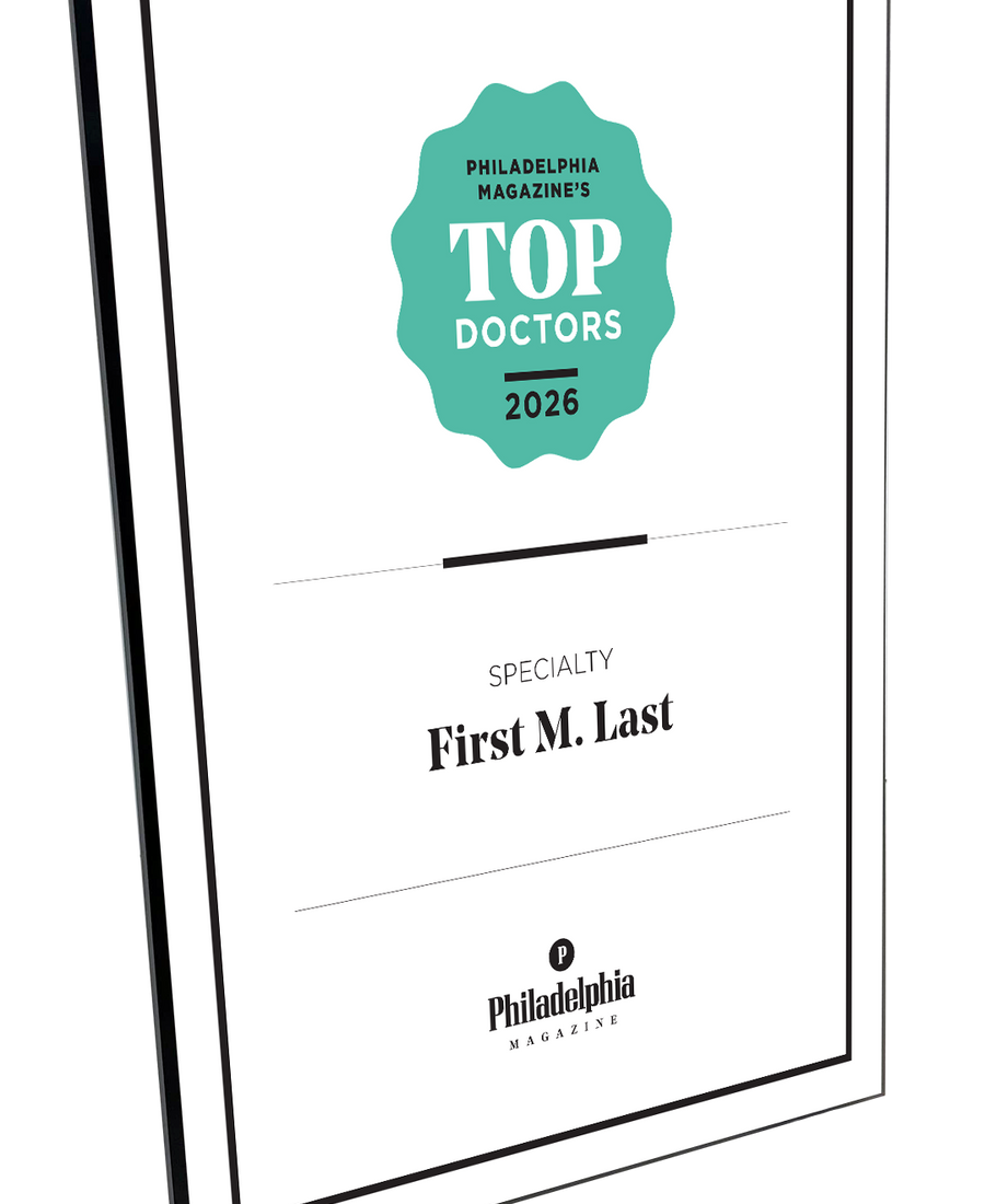 Philadelphia magazine Top Doctors Plaque