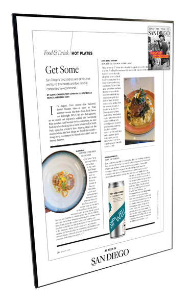 San Diego Magazine "Best of San Diego" Article with Cover Plaque