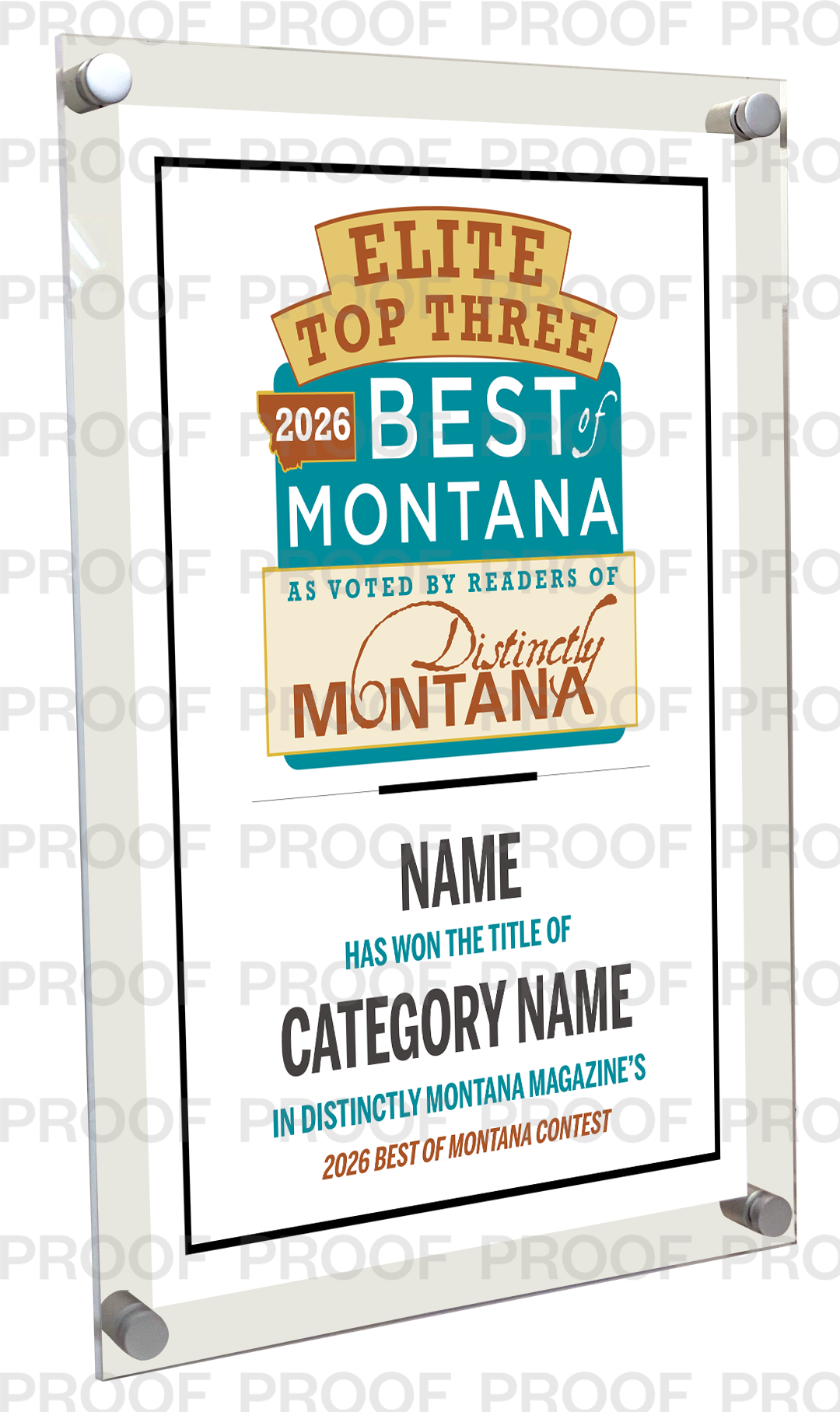 Distinctly Montana Magazine's — Best of Montana - Acrylic Plaques