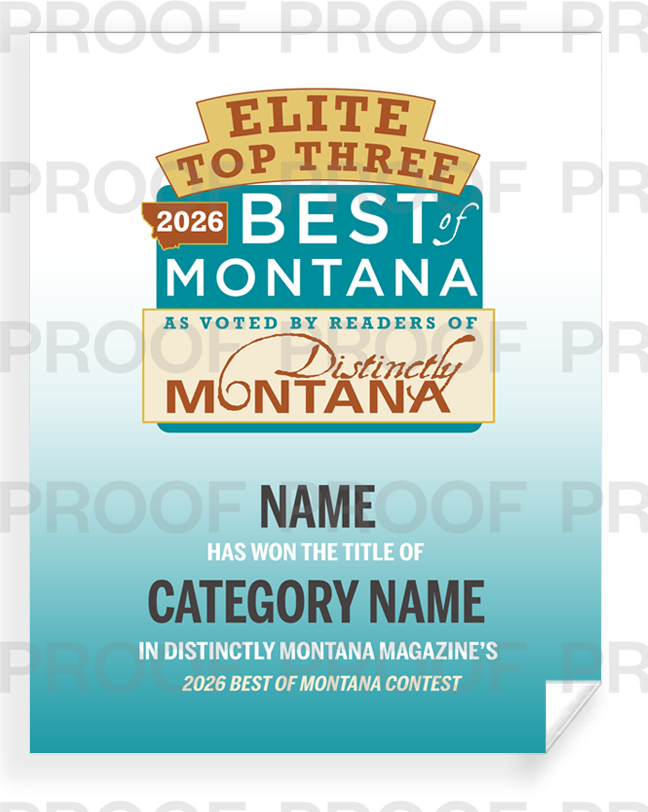 Distinctly Montana Magazine's — Best of Montana - Certificate