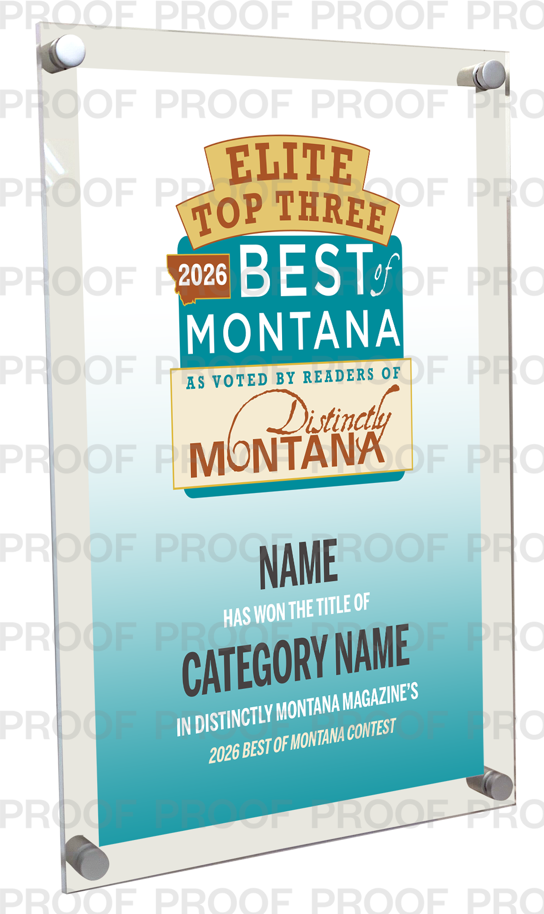 Distinctly Montana Magazine's — Best of Montana - Acrylic Plaques