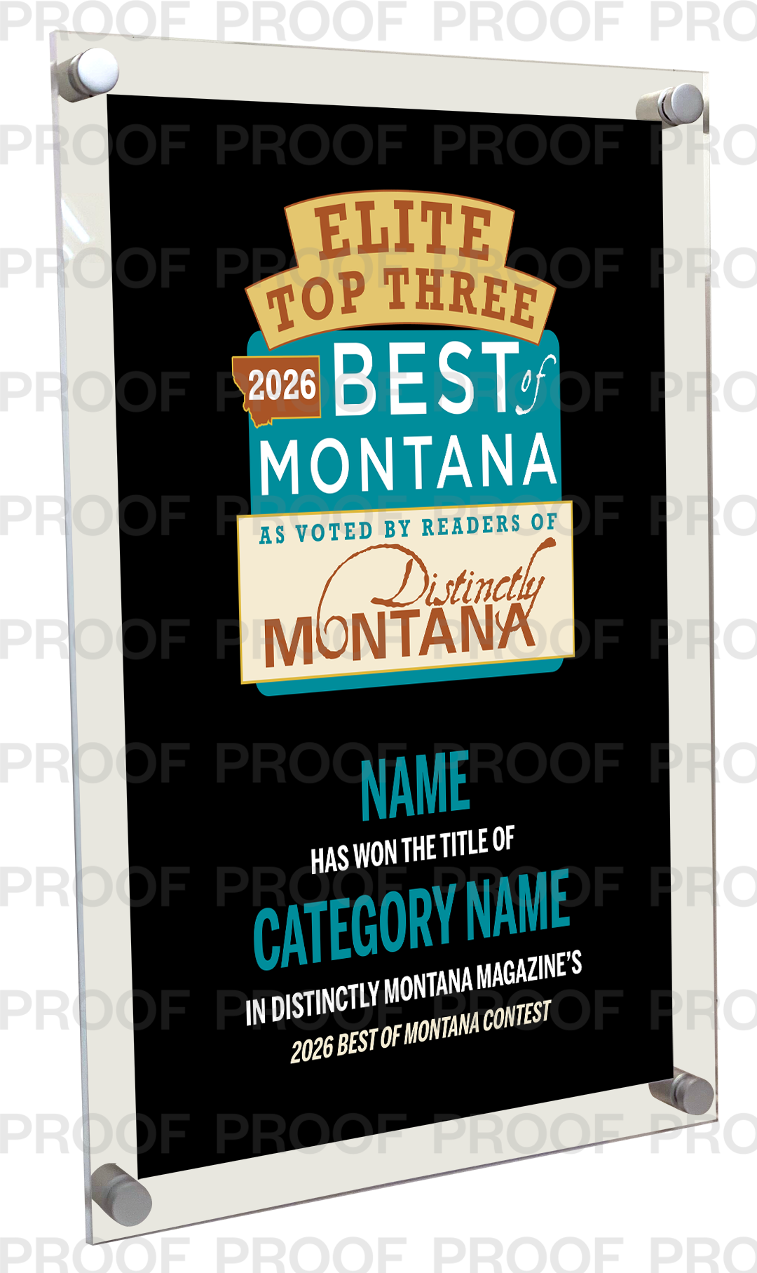 Distinctly Montana Magazine's — Best of Montana - Acrylic Plaques