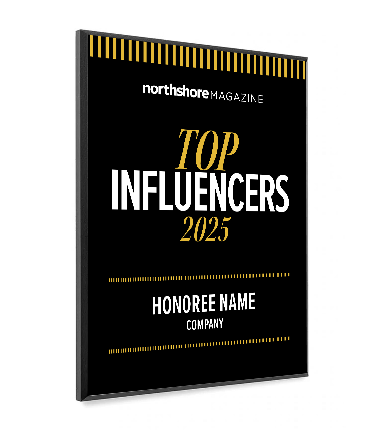 Northshore Magazine - Top Influencers - Modern Wooden Plaque