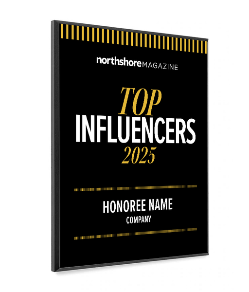 Northshore Magazine - Top Influencers - Modern Wooden Plaque