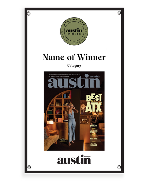 Austin Monthly "Best of ATX" Award Banner