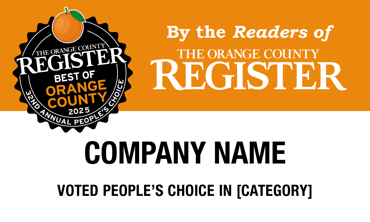 Best Of Orange County Award | Outdoor Banners