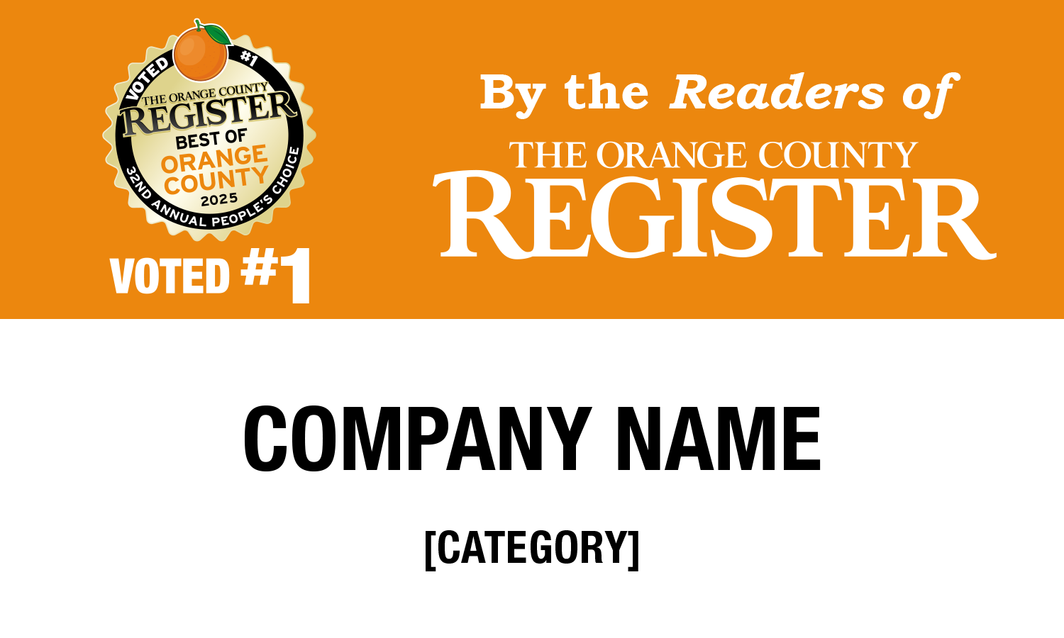 Best Of Orange County Award | Outdoor Banners