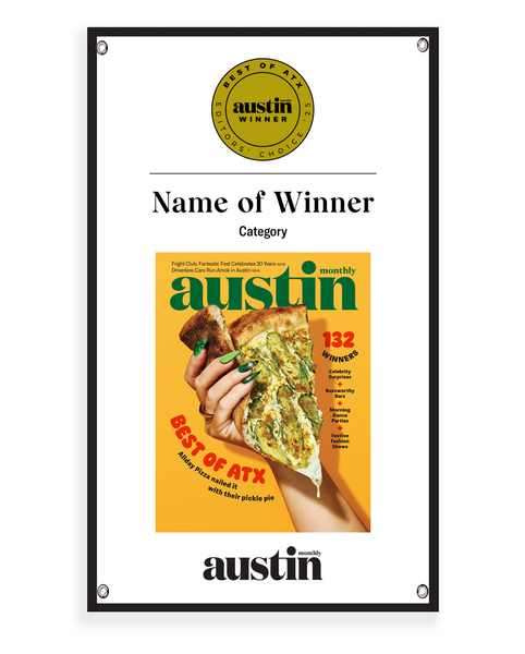 Austin Monthly "Best of ATX" Award Banner