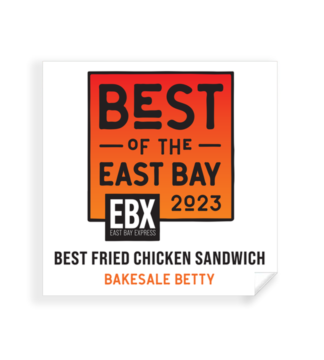 "Best of the East Bay" Award Window Cling