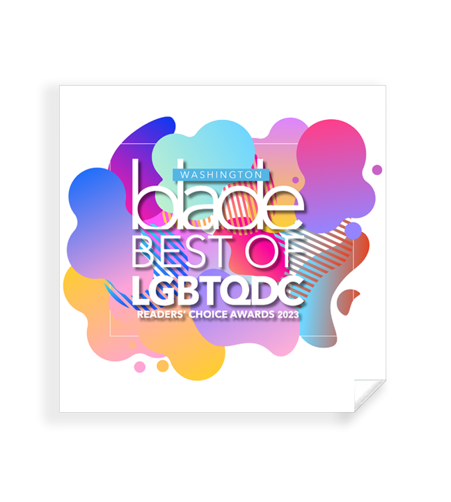 Washington Blade Best of LGBTQ DC Award - Window Decals