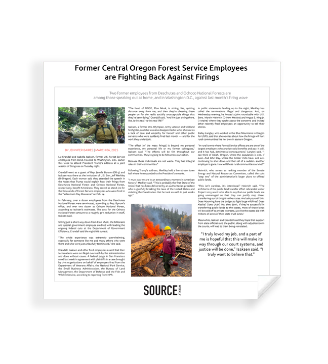 Source Weekly Online Article Archival Reprints