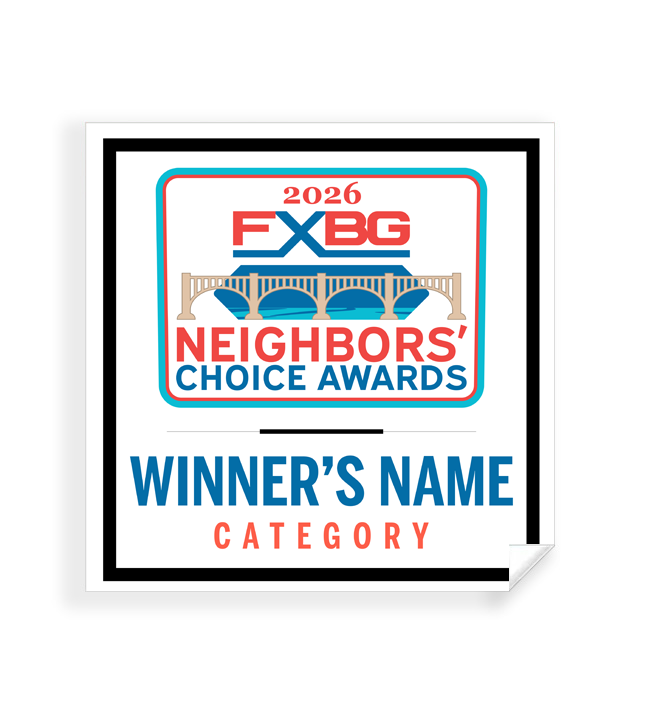 FXBG Neighbors Choice Awards - Window Cling