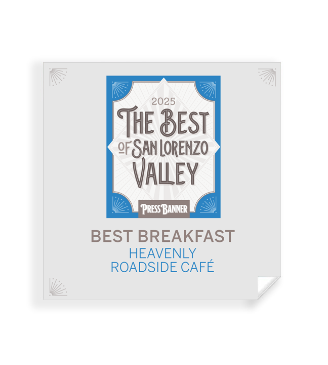"Best of San Lorenzo Valley" Award Window Cling