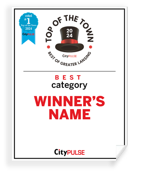 City Pulse: Top of the Town Awards - Window Cling